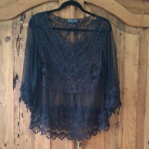Sundance Black Lace Blouse